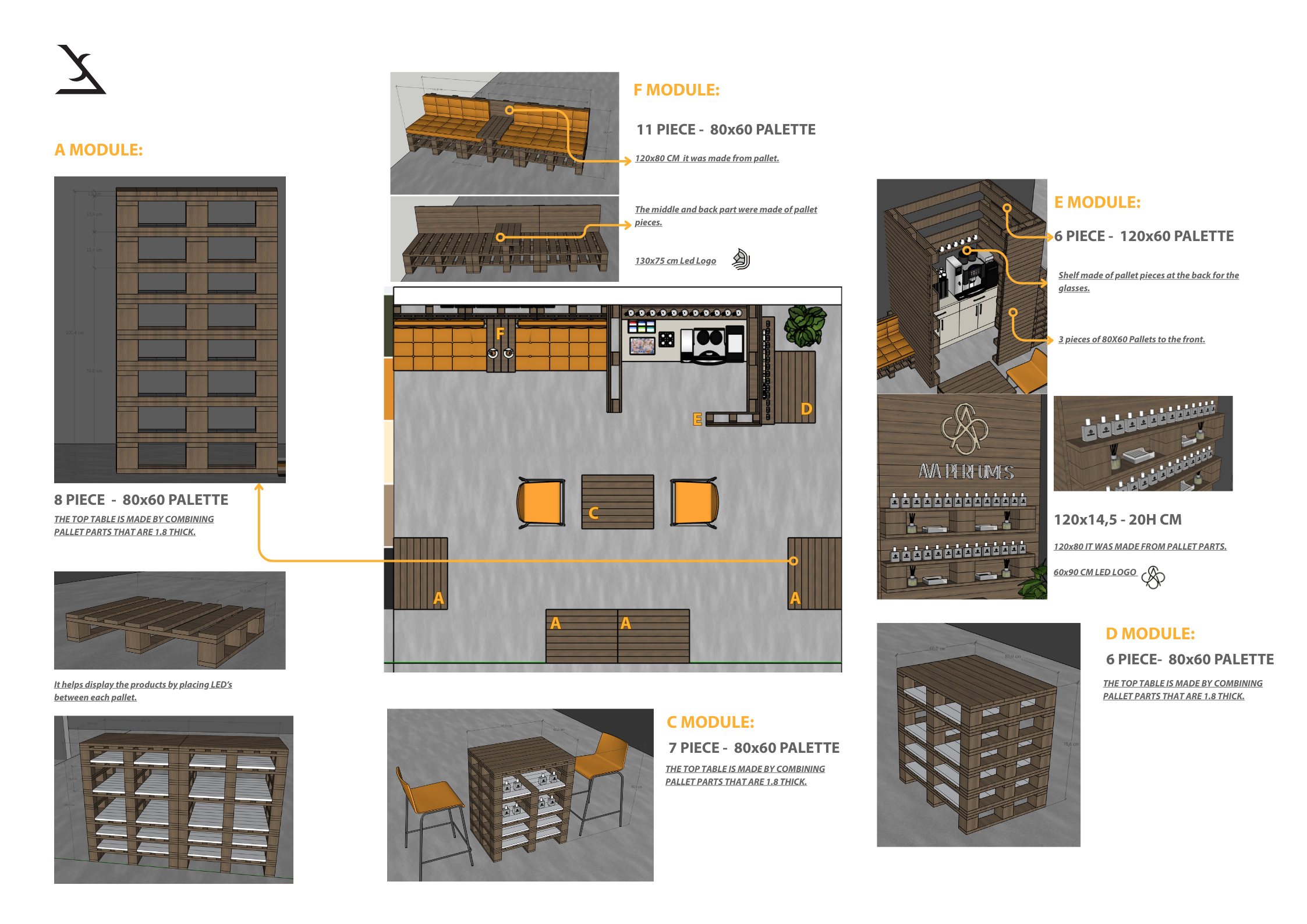 Modüler Palet Sistem ile Mekân Kimliği Oluşturmak